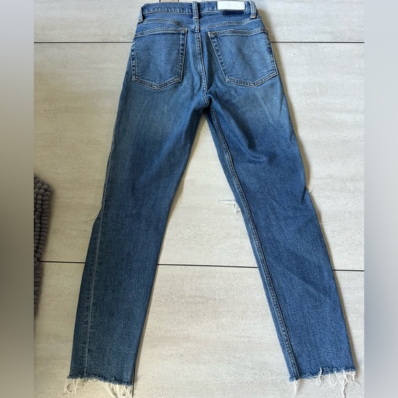 Re/done straight leg distressed jeans - Picture 2 of 4